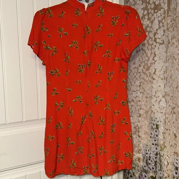 Floral Red Mini Dress - Picture 6 of 6